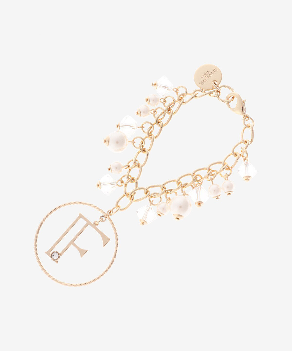 Samantha Vega「ツイストリングイニシャルチャーム(F)」|チャーム・キーホルダー|ゴールド