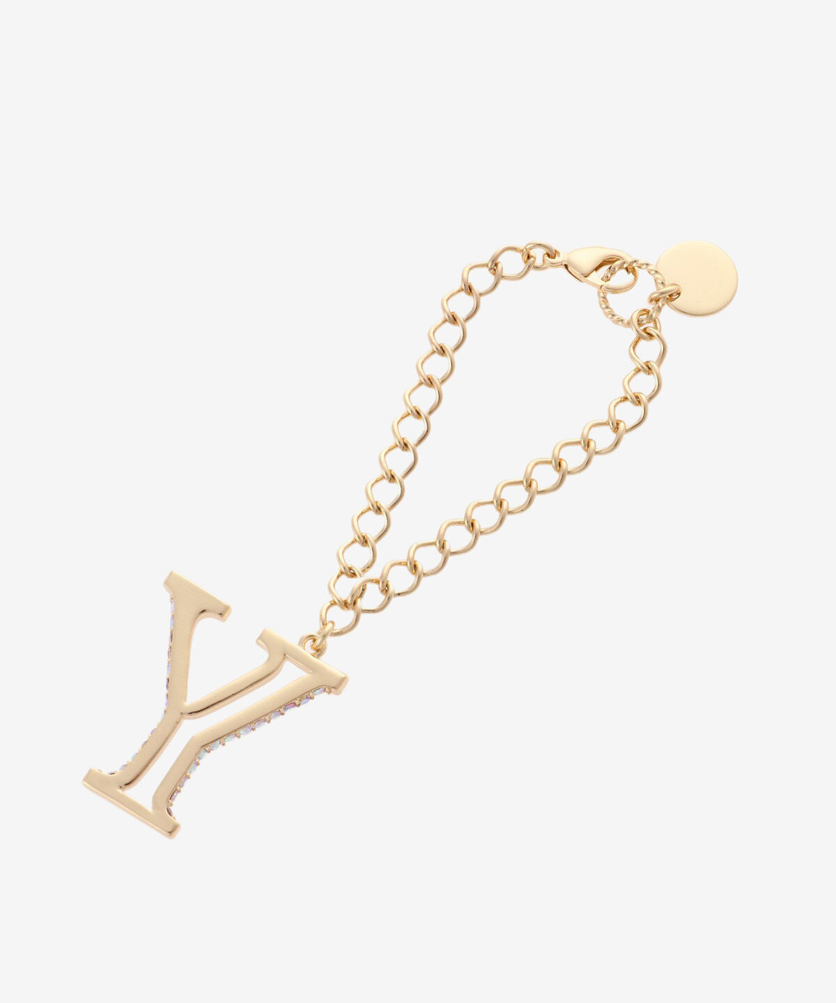 Samantha Vega「サイドビジューイニシャルバッグチャーム(Y)」|チャーム・キーホルダー|