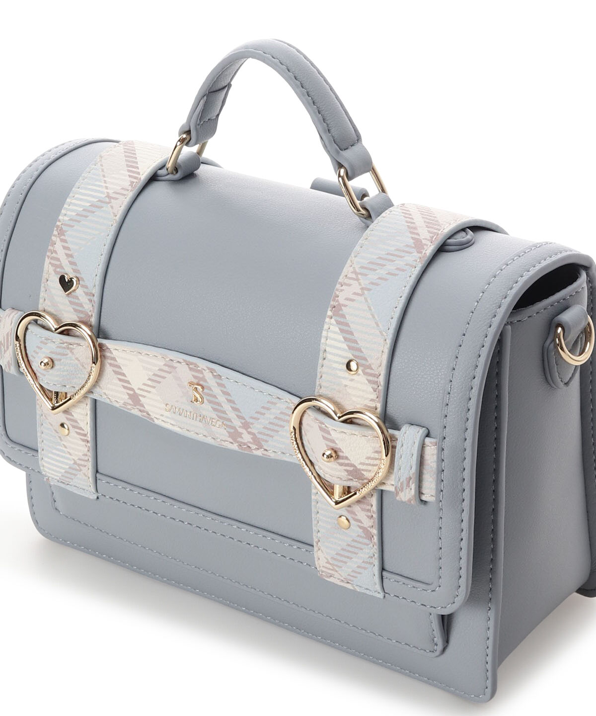 Samantha Vega「チェックハートベルトサッチェルショルダーバッグ」|ショルダー・メッセンジャー|