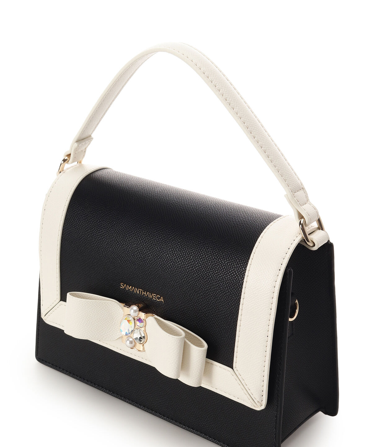 Samantha Vega「バイカラージュエルリボンショルダーバッグ」|ショルダー・メッセンジャー|