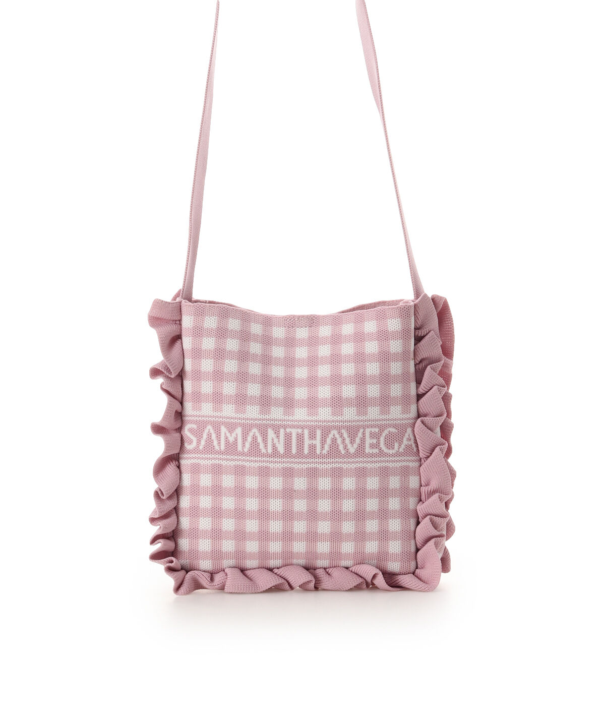 Samantha Vega「ニットギンガムショルダーバッグ」|ショルダー・メッセンジャー|