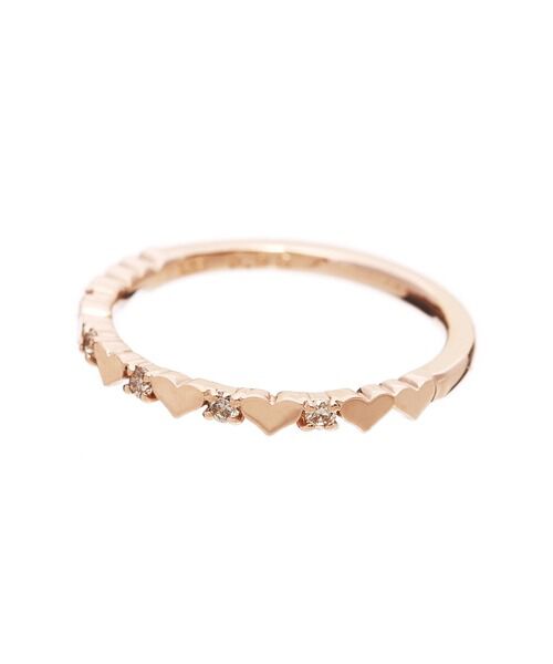 Samantha Tiara「K18 SPG ハートエタニティピンキーリング」|リング|
