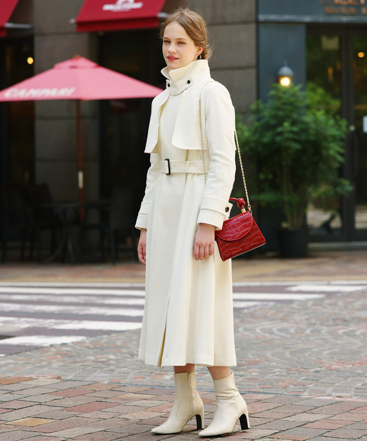 アンドクチュール「ペコラムビーバートレンチコート」|ステンカラーコート|