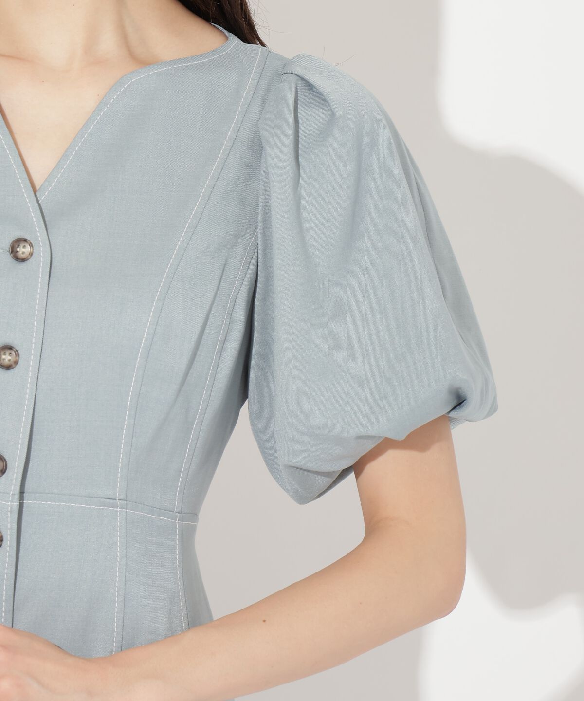 アンドクチュール「ボリュームスリーブワンピース」|ワンピース|