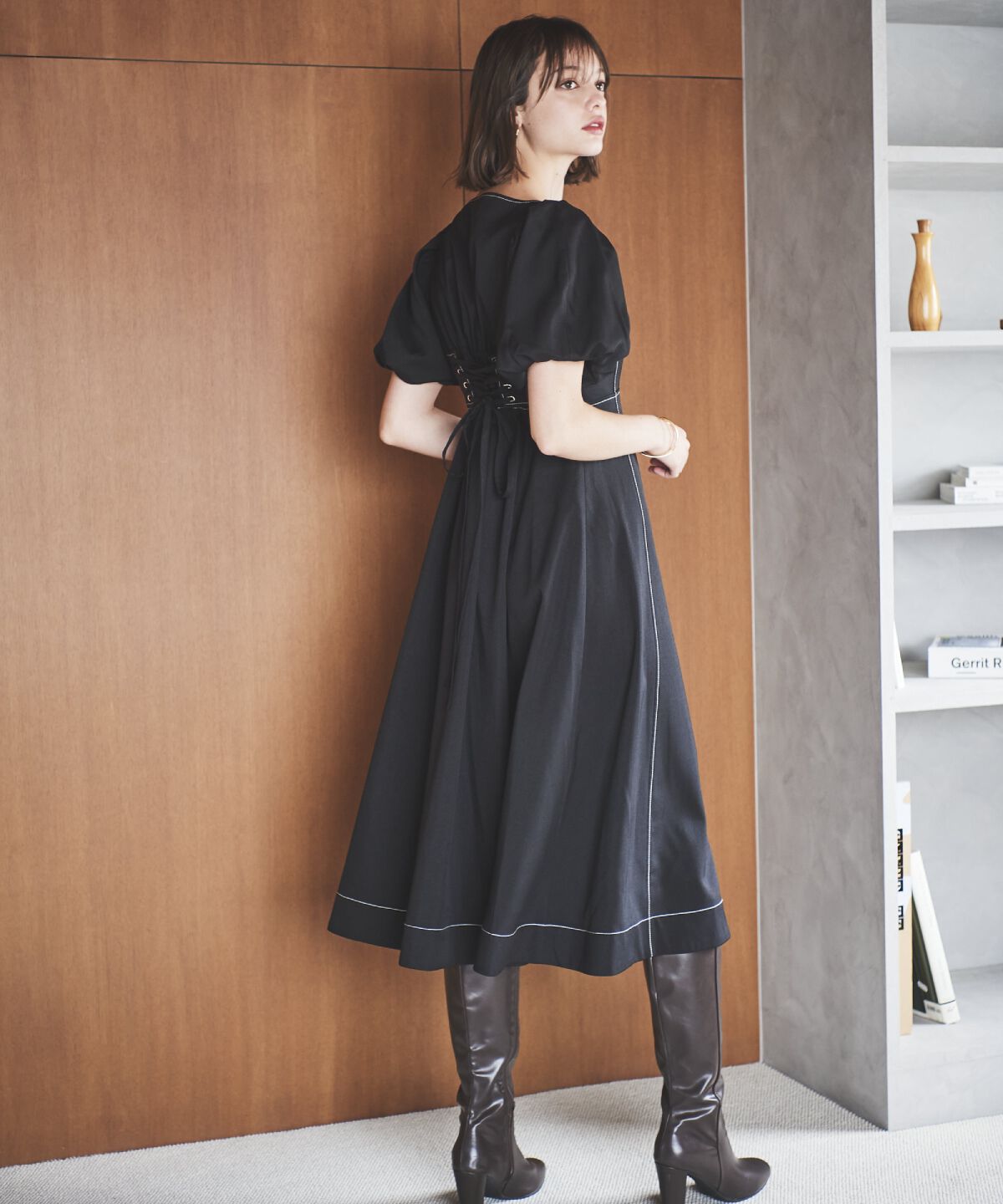 アンドクチュール「ボリュームスリーブワンピース」|ワンピース|