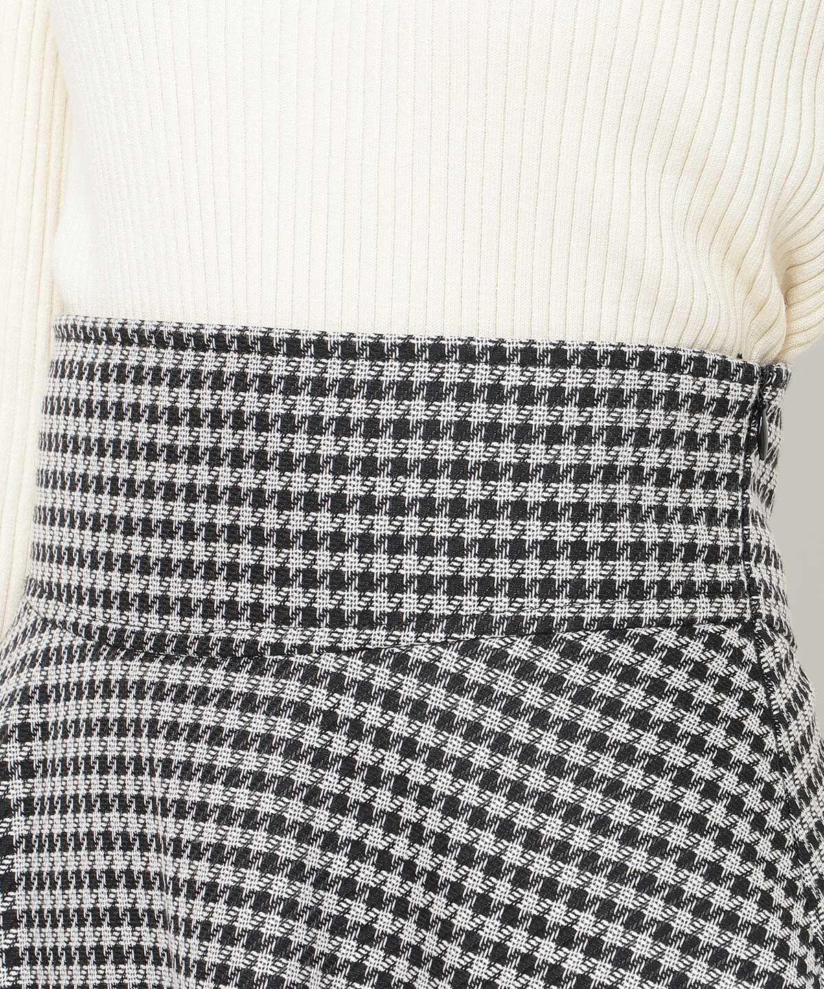 アンドクチュール「千鳥ジャガードフレアスカート」|フレア|