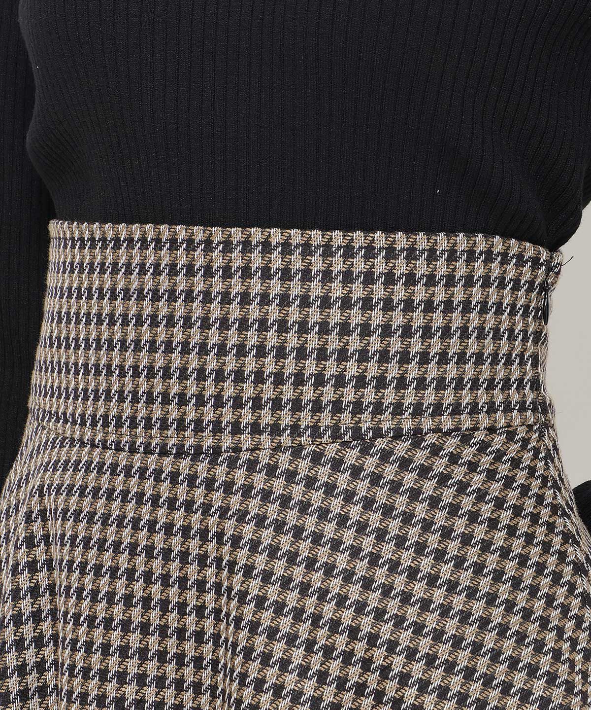 アンドクチュール「千鳥ジャガードフレアスカート」|フレア|