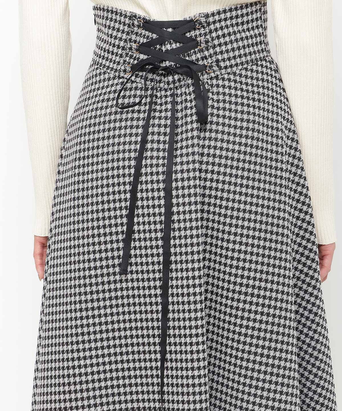 アンドクチュール「千鳥ジャガードフレアスカート」|フレア|