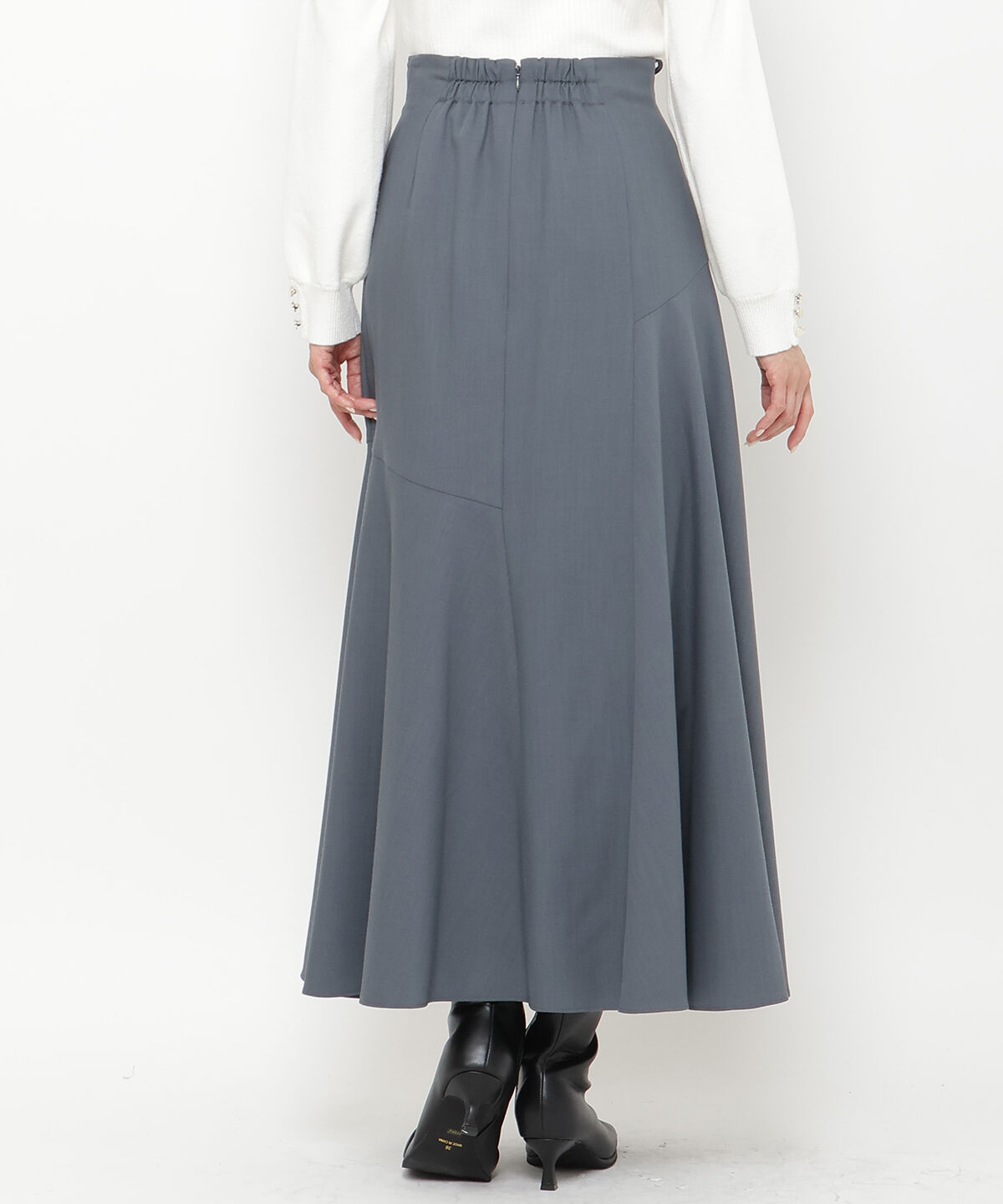 アンドクチュール「フロントレースアップアシメフレアスカート」|フレア|