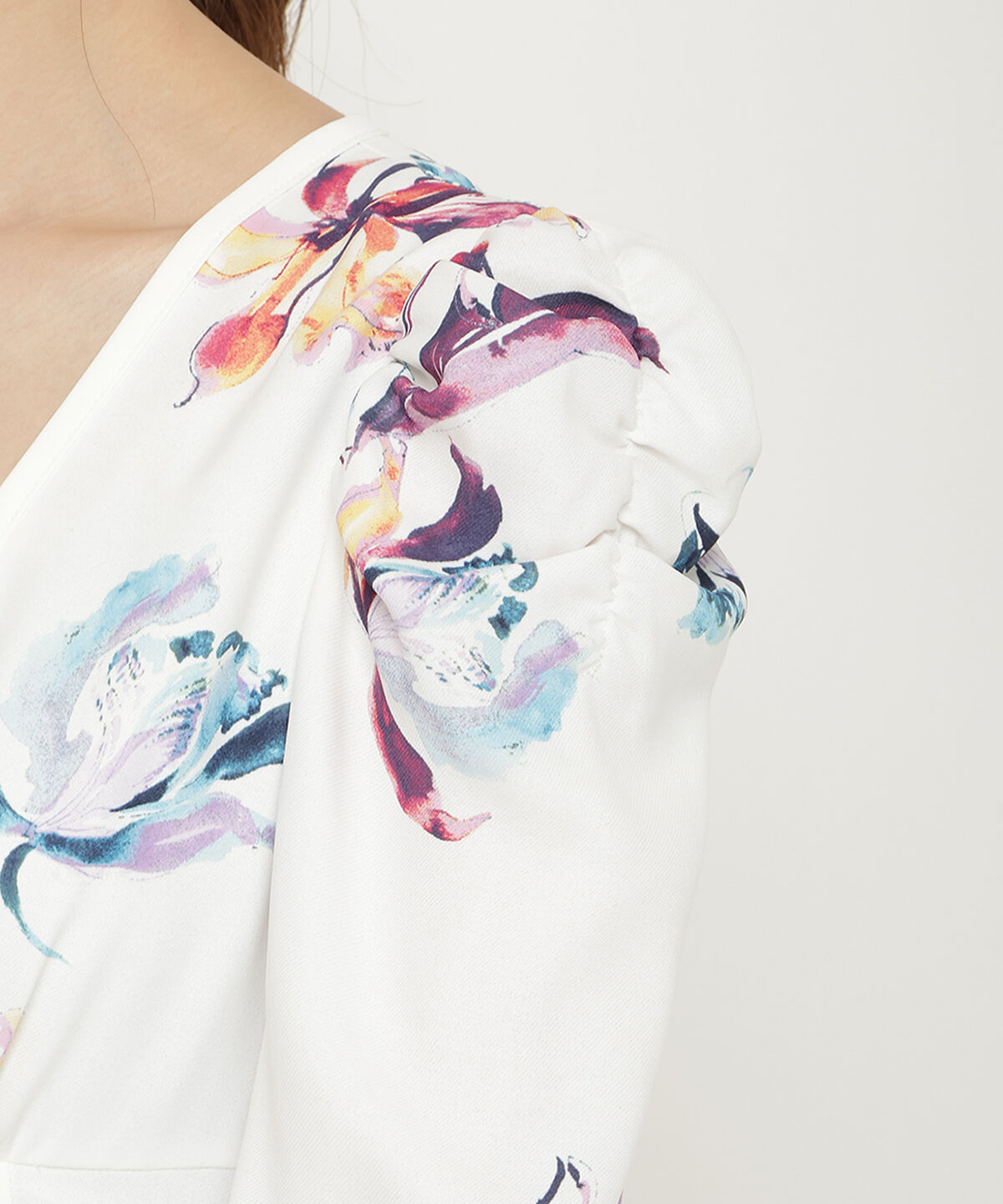 アンドクチュール「ウォーターフラワープリントワンピース」|ワンピース|