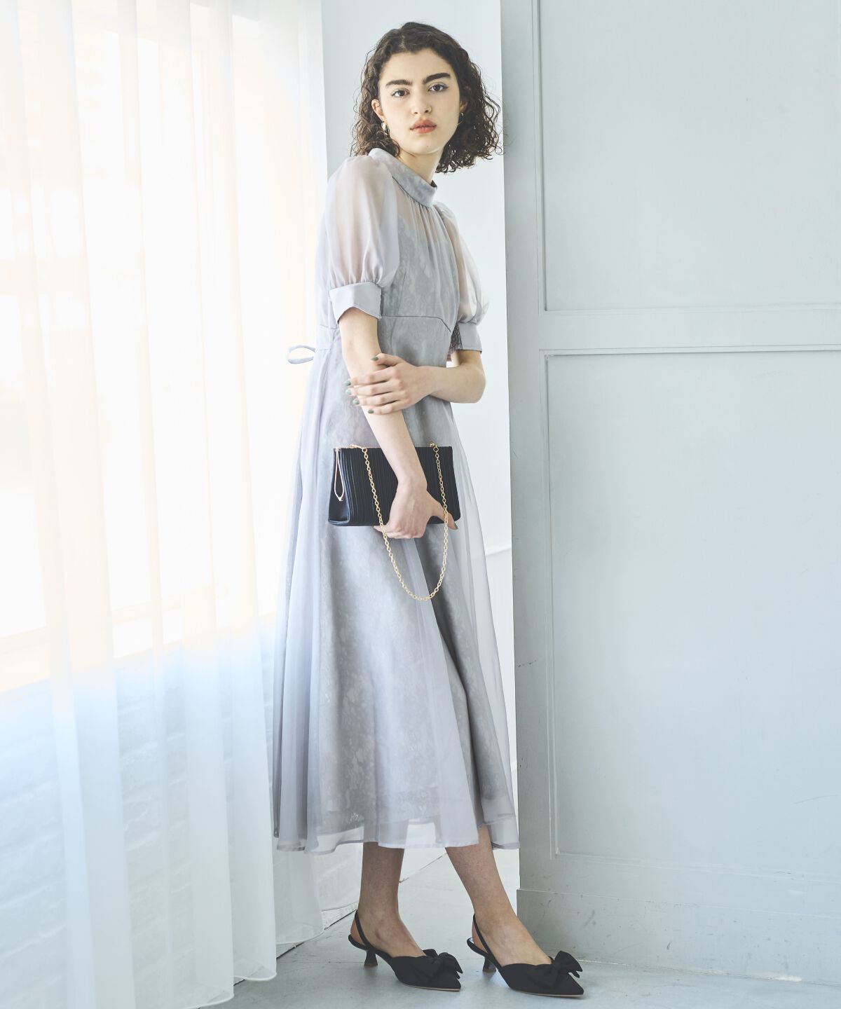 アンドクチュール「オーガンジー&times;レースドレス」|ドレス|