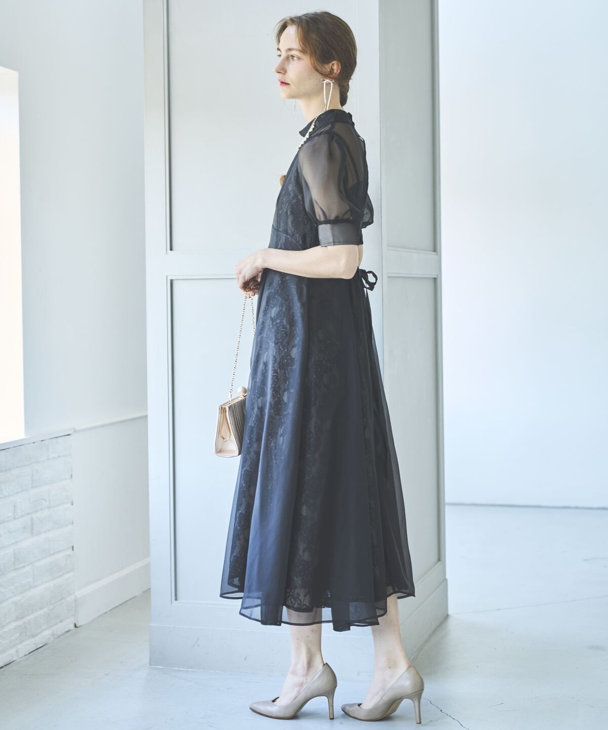 アンドクチュール「オーガンジー&times;レースドレス」|ドレス|