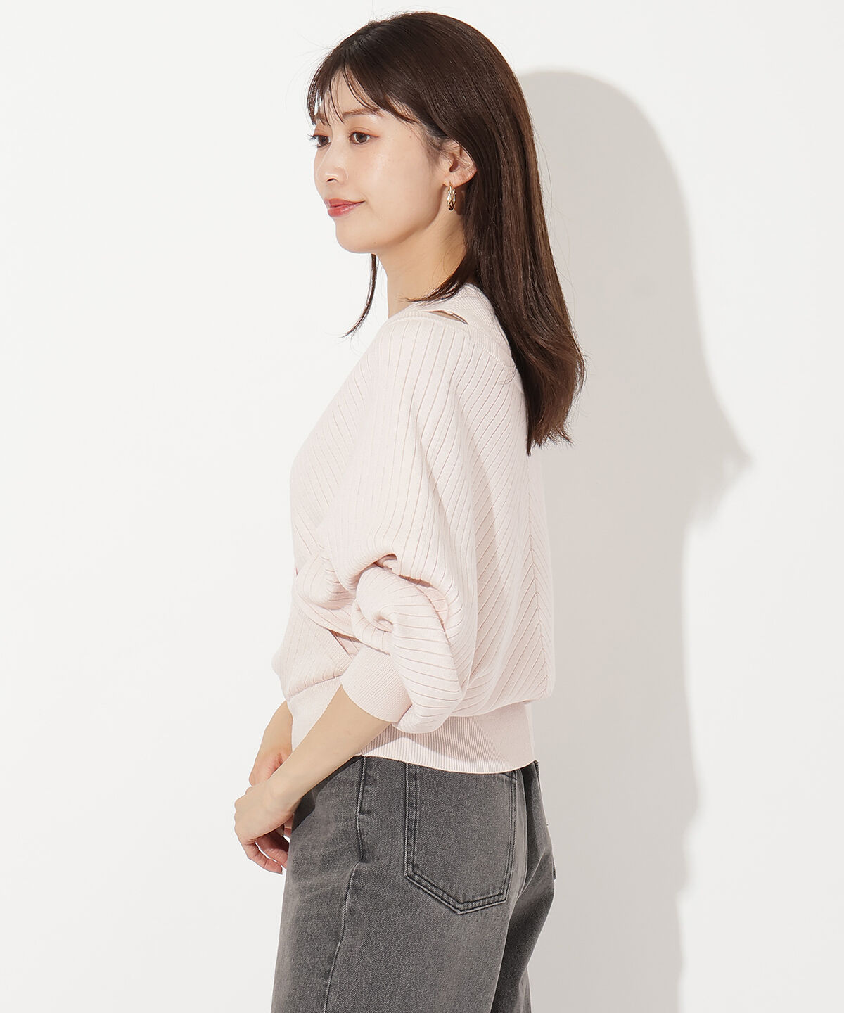 アンドクチュール「ManyWayレイヤードニットプルオーバー」|ニット・セーター|