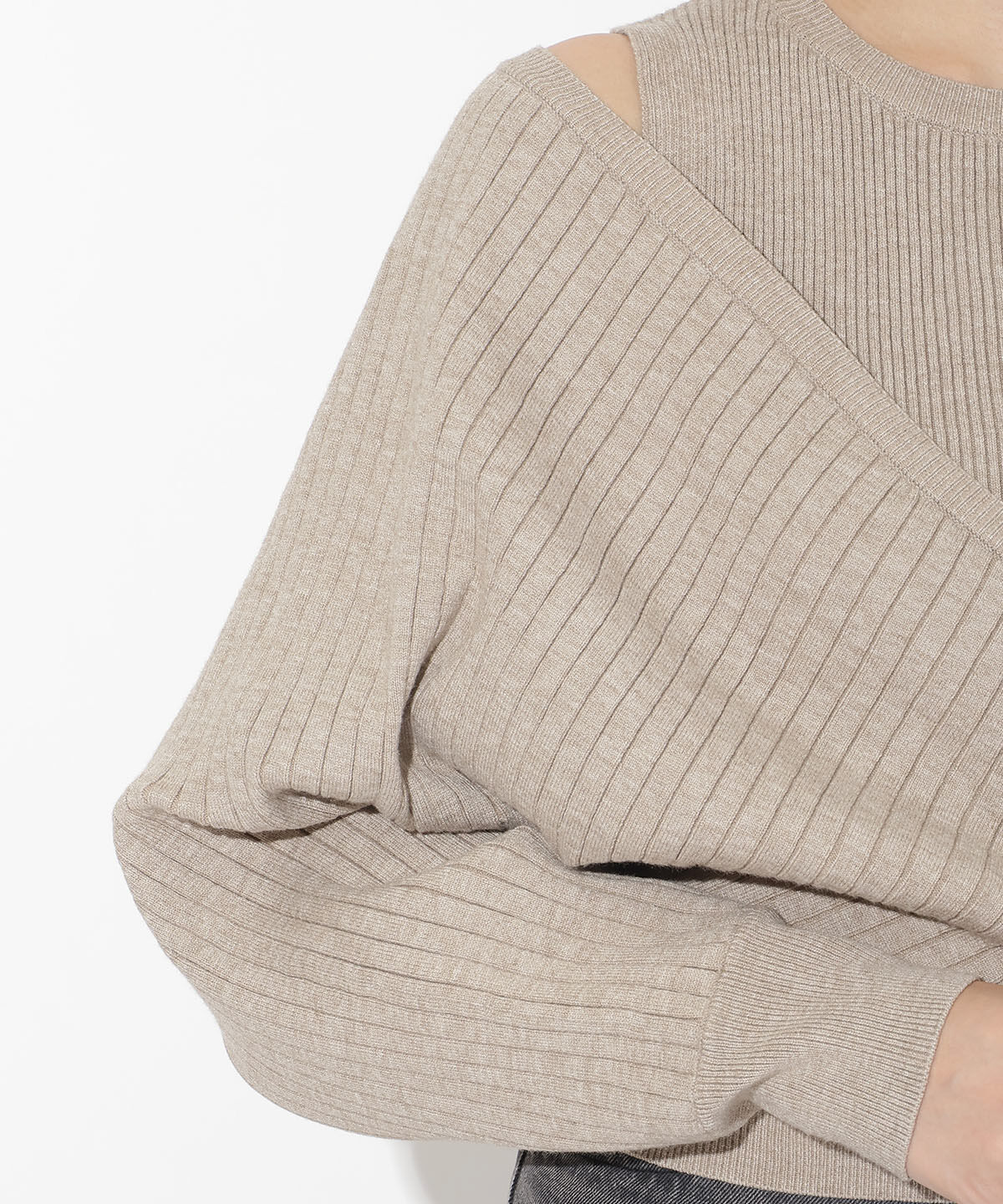 アンドクチュール「ManyWayレイヤードニットプルオーバー」|ニット・セーター|