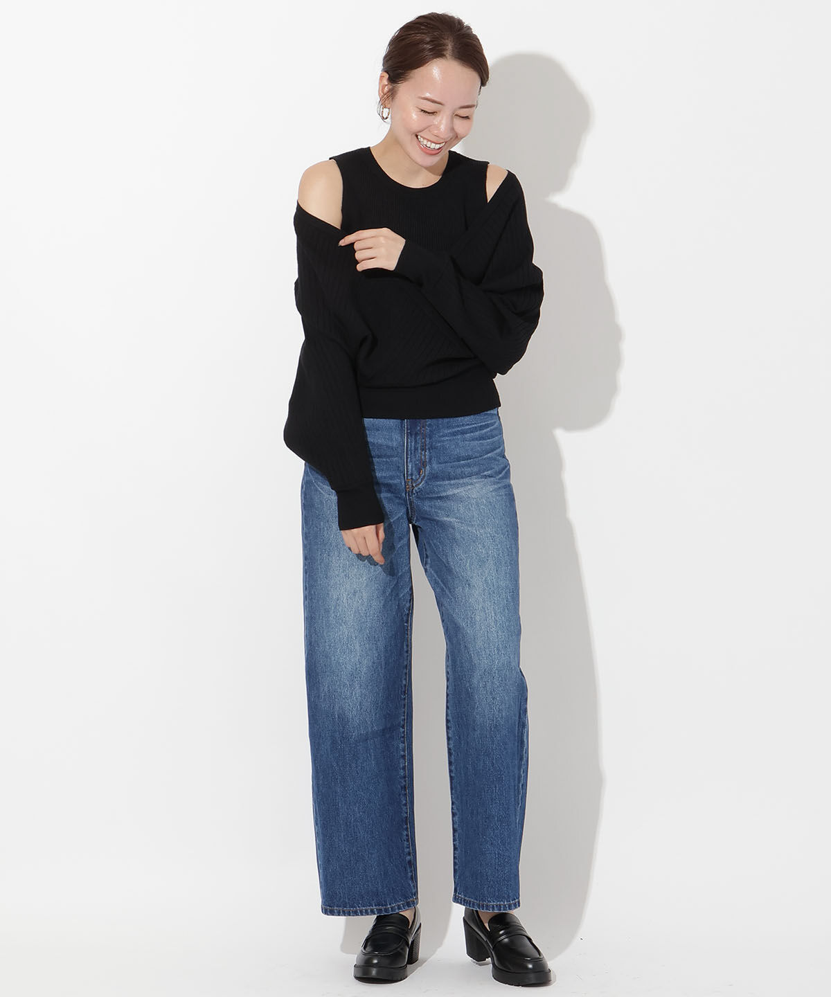 アンドクチュール「ManyWayレイヤードニットプルオーバー」|ニット・セーター|