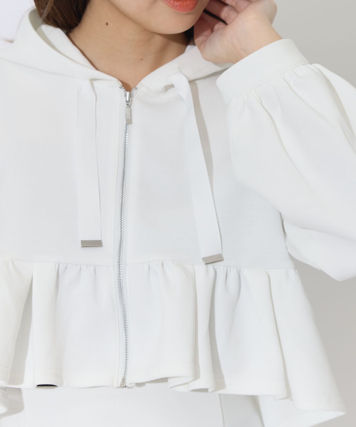 アンドクチュール「ペプラムパーカーセットアップ」|ワンピース|