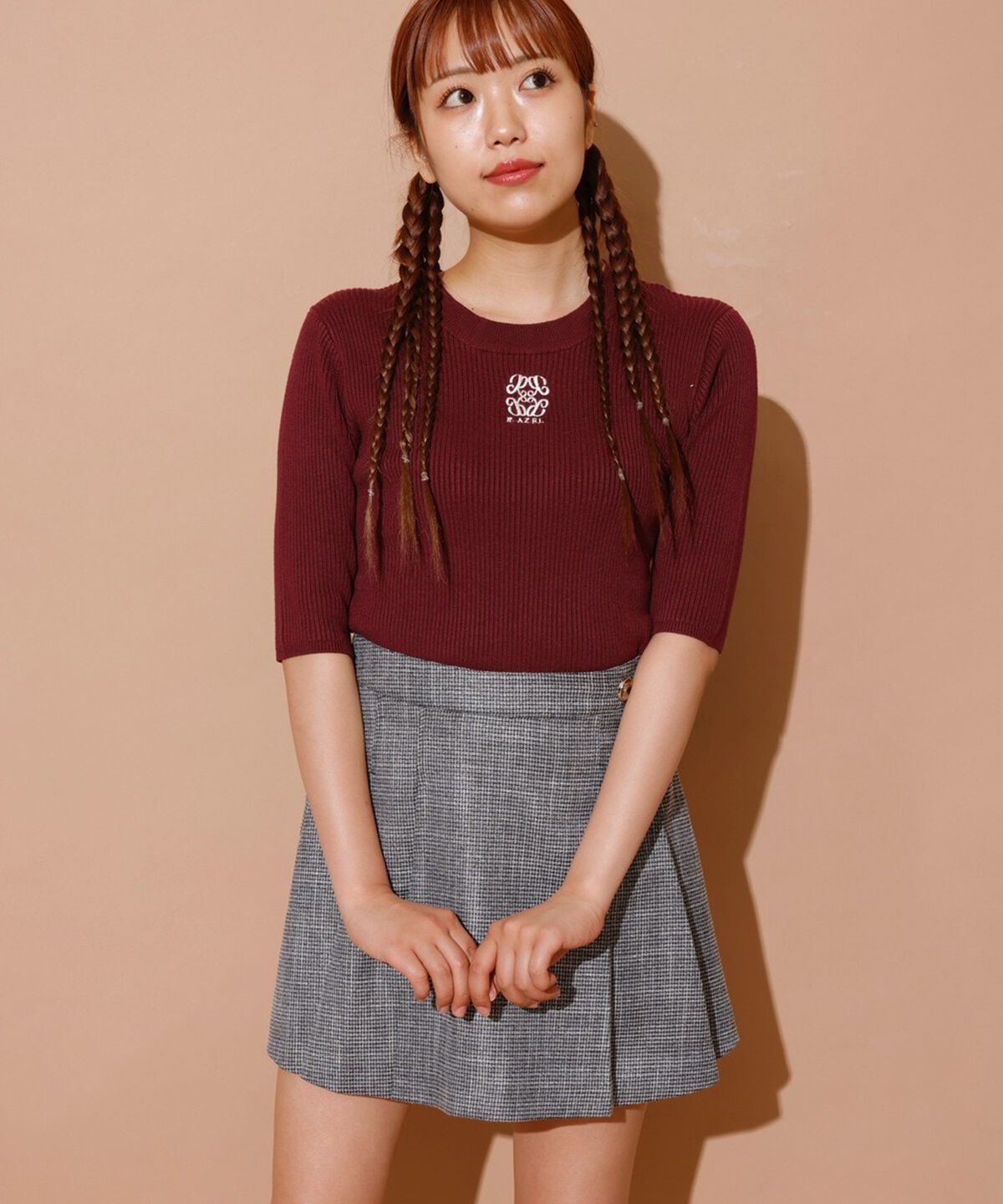 REDYAZEL「ラメツィードプリーツショートパンツ」|キュロット|