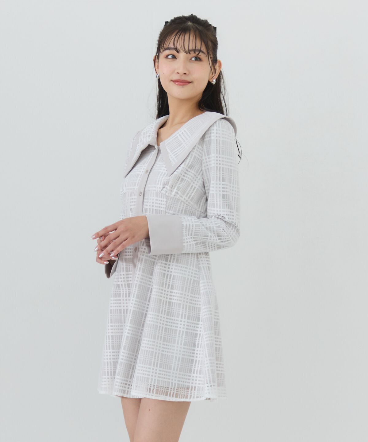 REDYAZEL「ビッグカラーレースミニワンピース」|ワンピース|