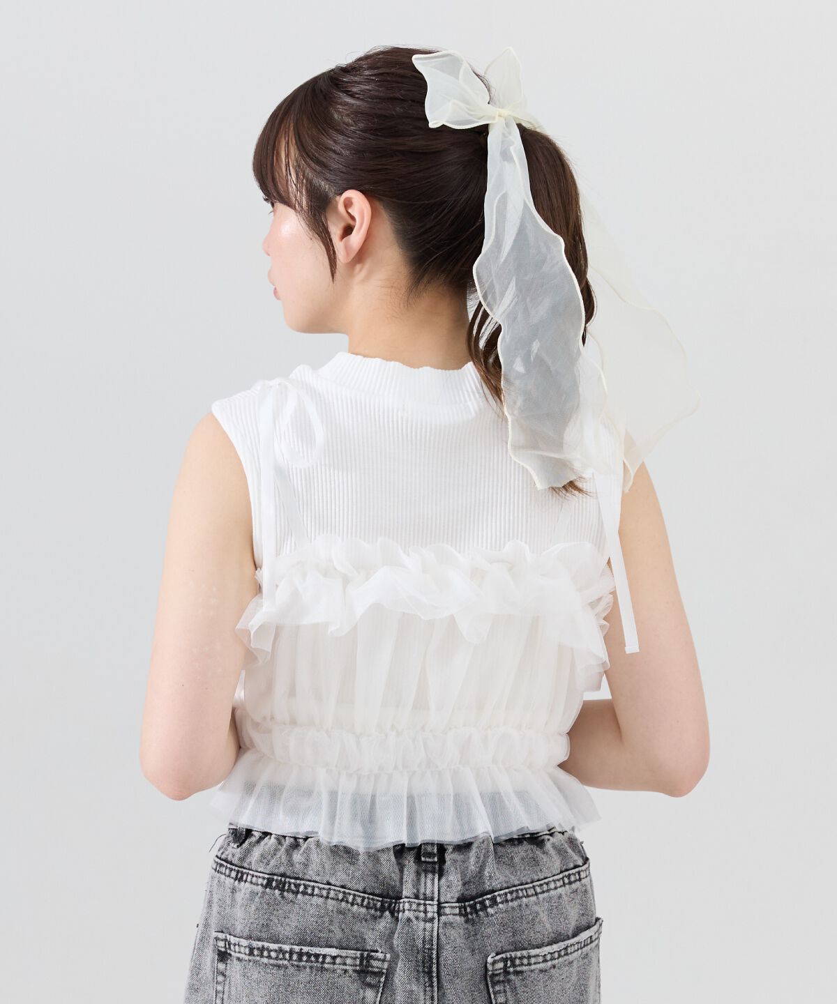 REDYAZEL「チュールビスチェｘノースリカットソー」|Tシャツ・カットソー|