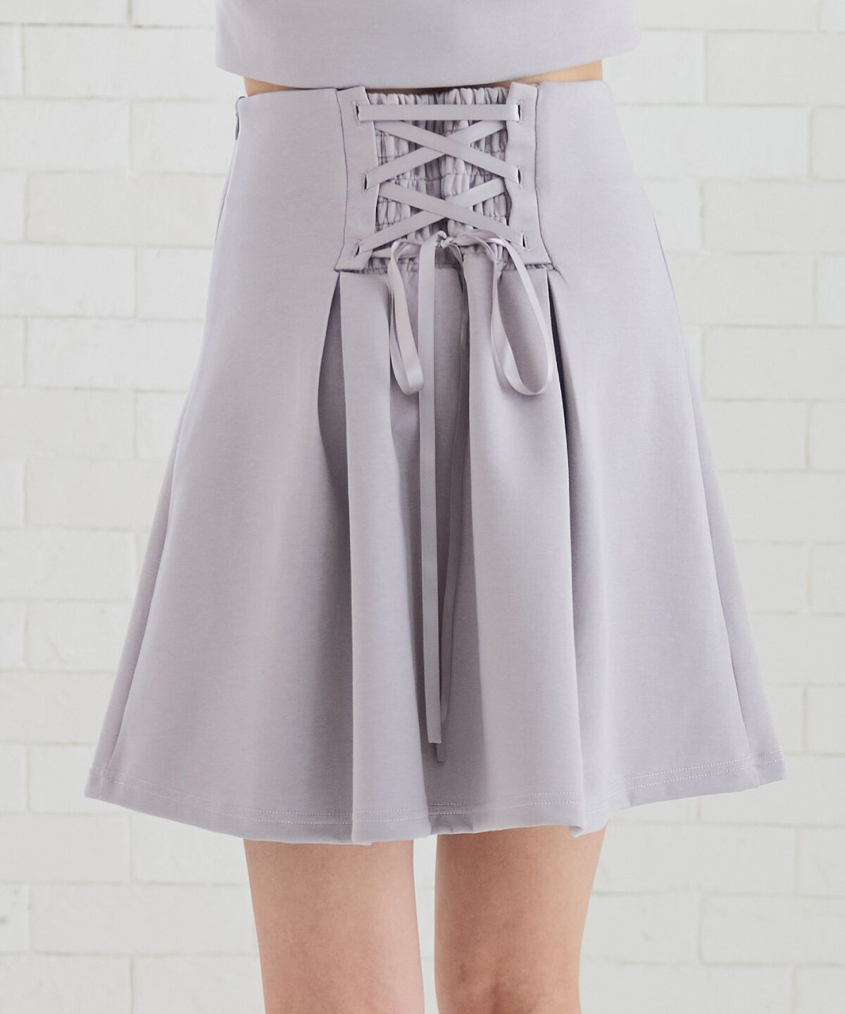 REDYAZEL「レースアップフレアミニスカート」|フレア|