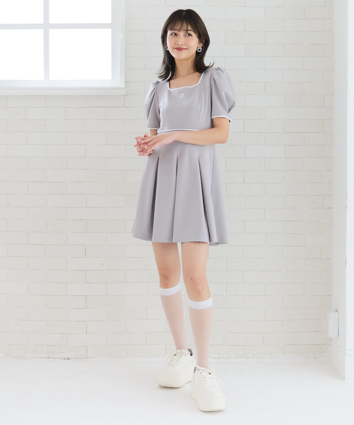 REDYAZEL「ボックスタックフレアカットワンピース」|ワンピース|