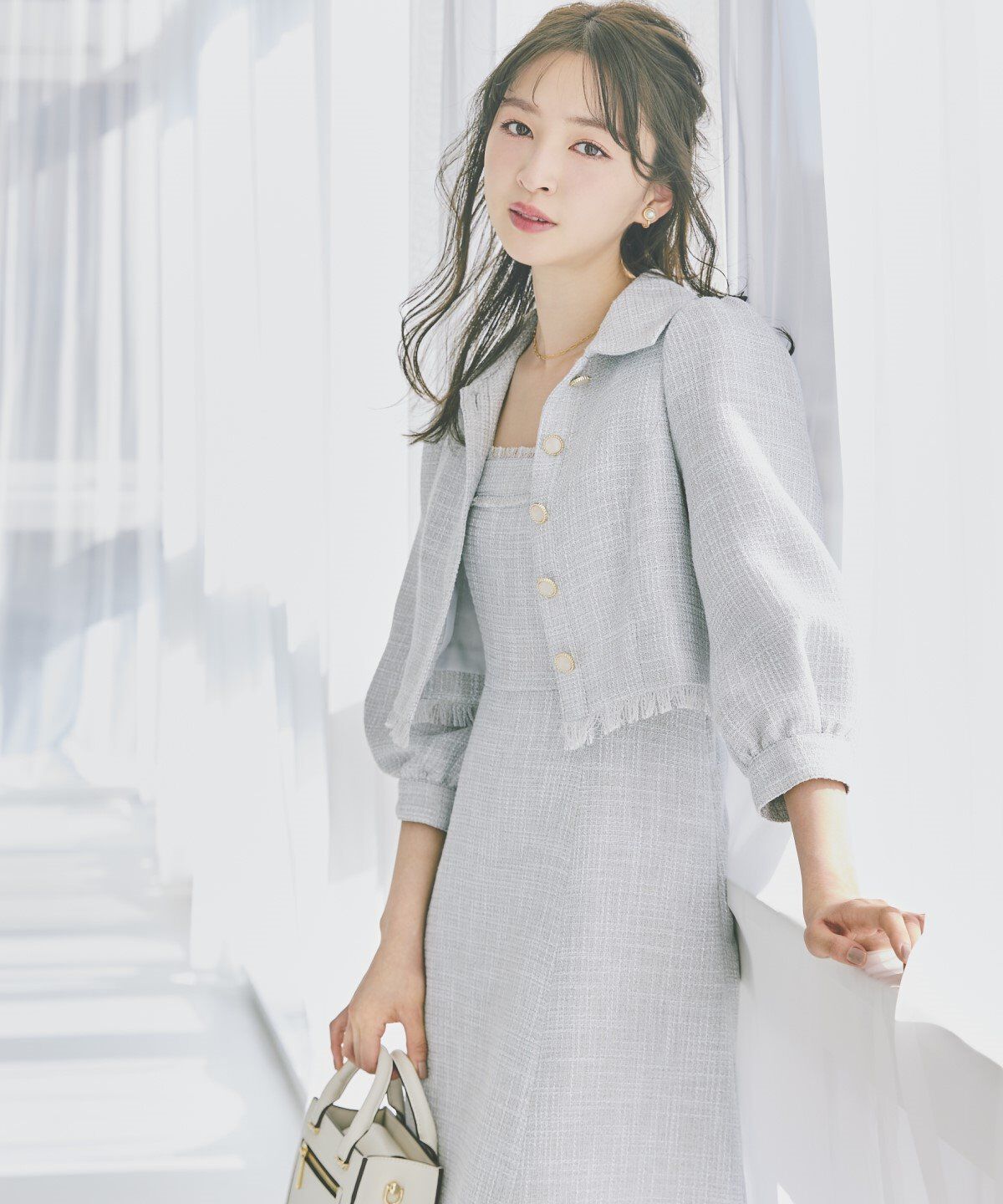 WILLSELECTION「ツィードジャケットワンピースセット」|ワンピース|