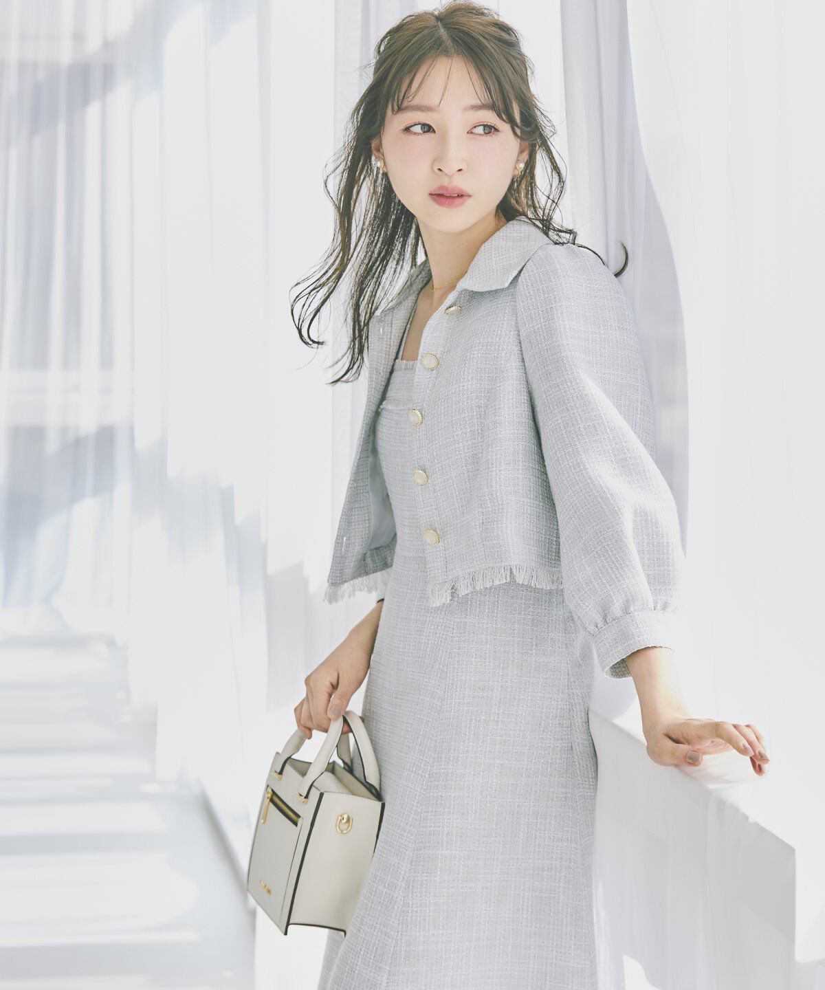 WILLSELECTION「ツィードジャケットワンピースセット」|ワンピース|