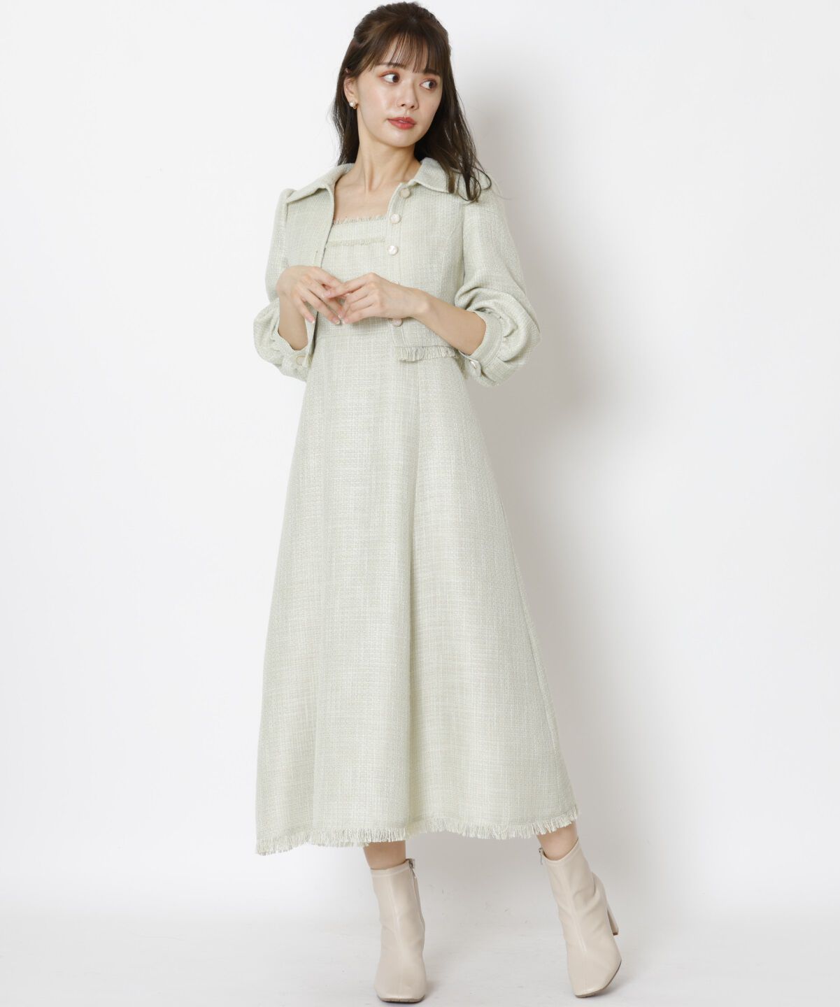 WILLSELECTION「ツィードジャケットワンピースセット」|ワンピース|