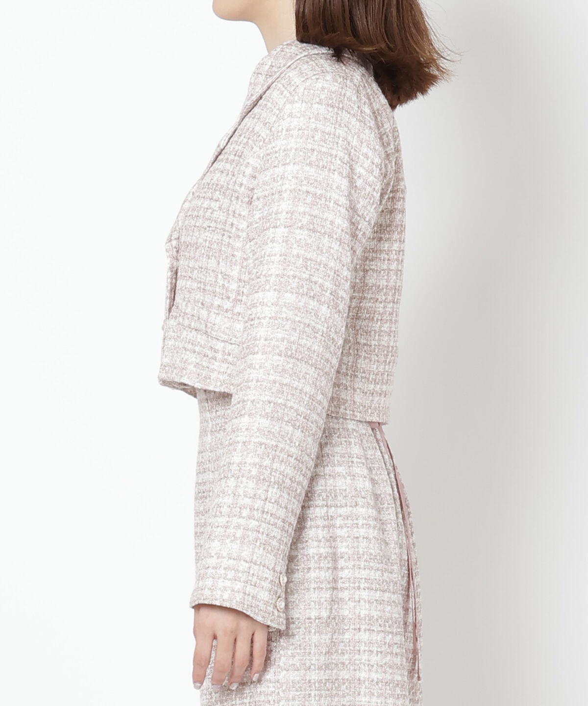 WILLSELECTION「ラメツイードダブルボタンジャケット」|テーラードジャケット|