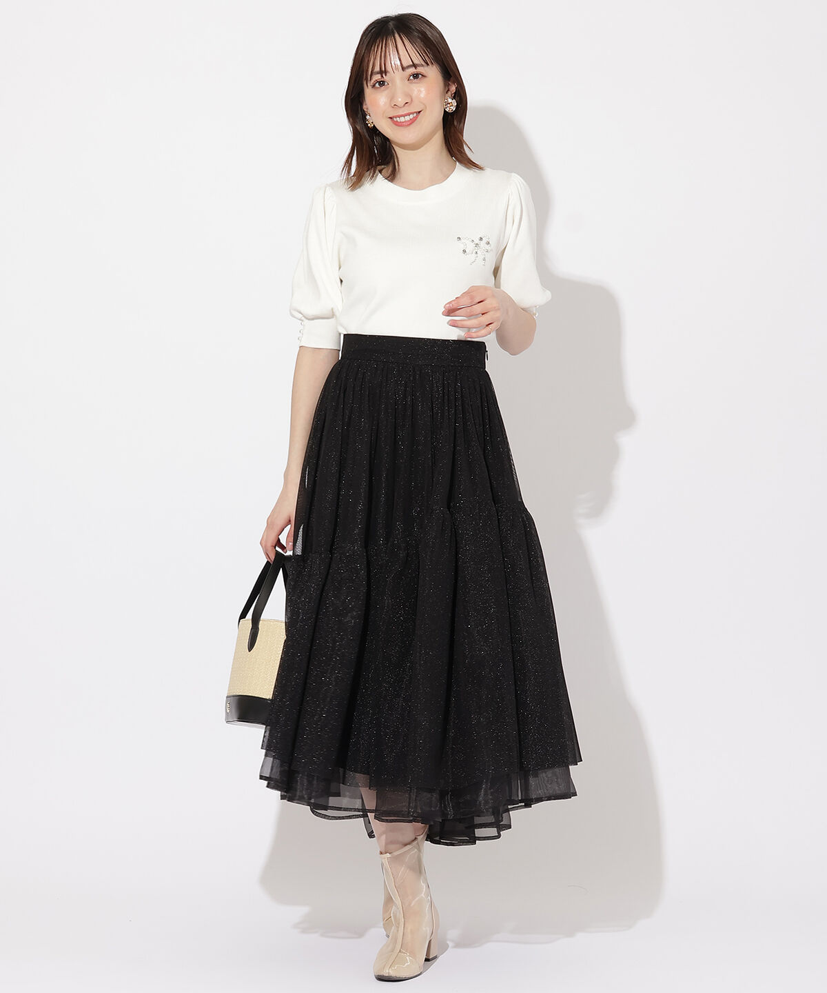 WILLSELECTION「リボンモチーフニットプルオーバー」|ニット・セーター|