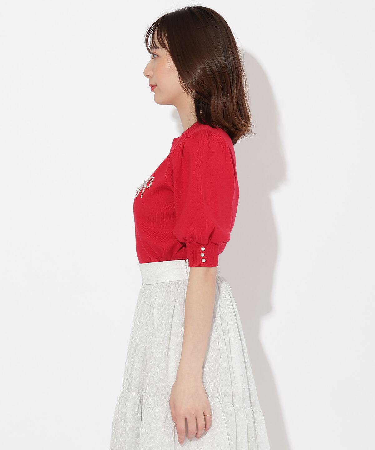 WILLSELECTION「リボンモチーフニットプルオーバー」|ニット・セーター|