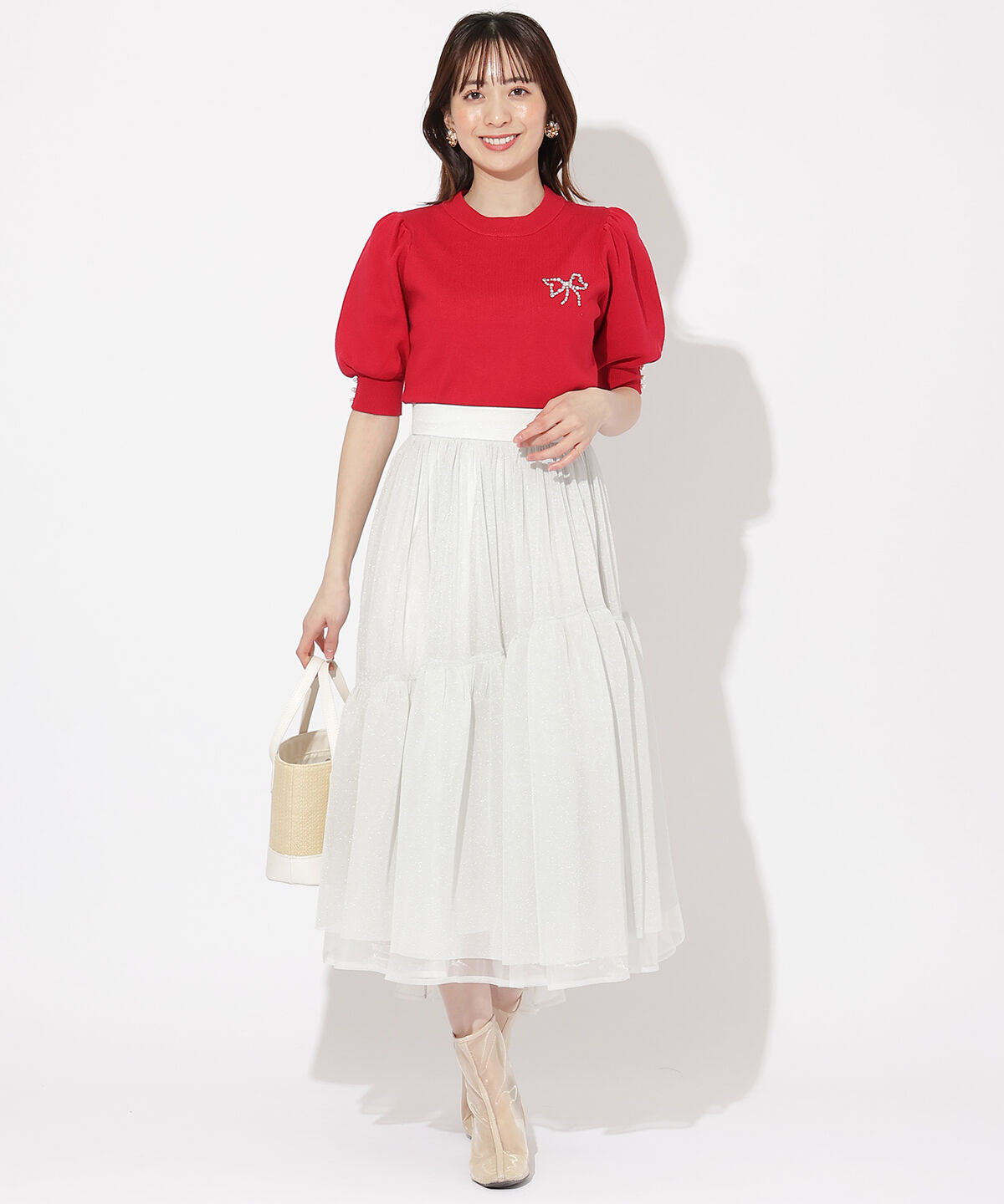 WILLSELECTION「リボンモチーフニットプルオーバー」|ニット・セーター|