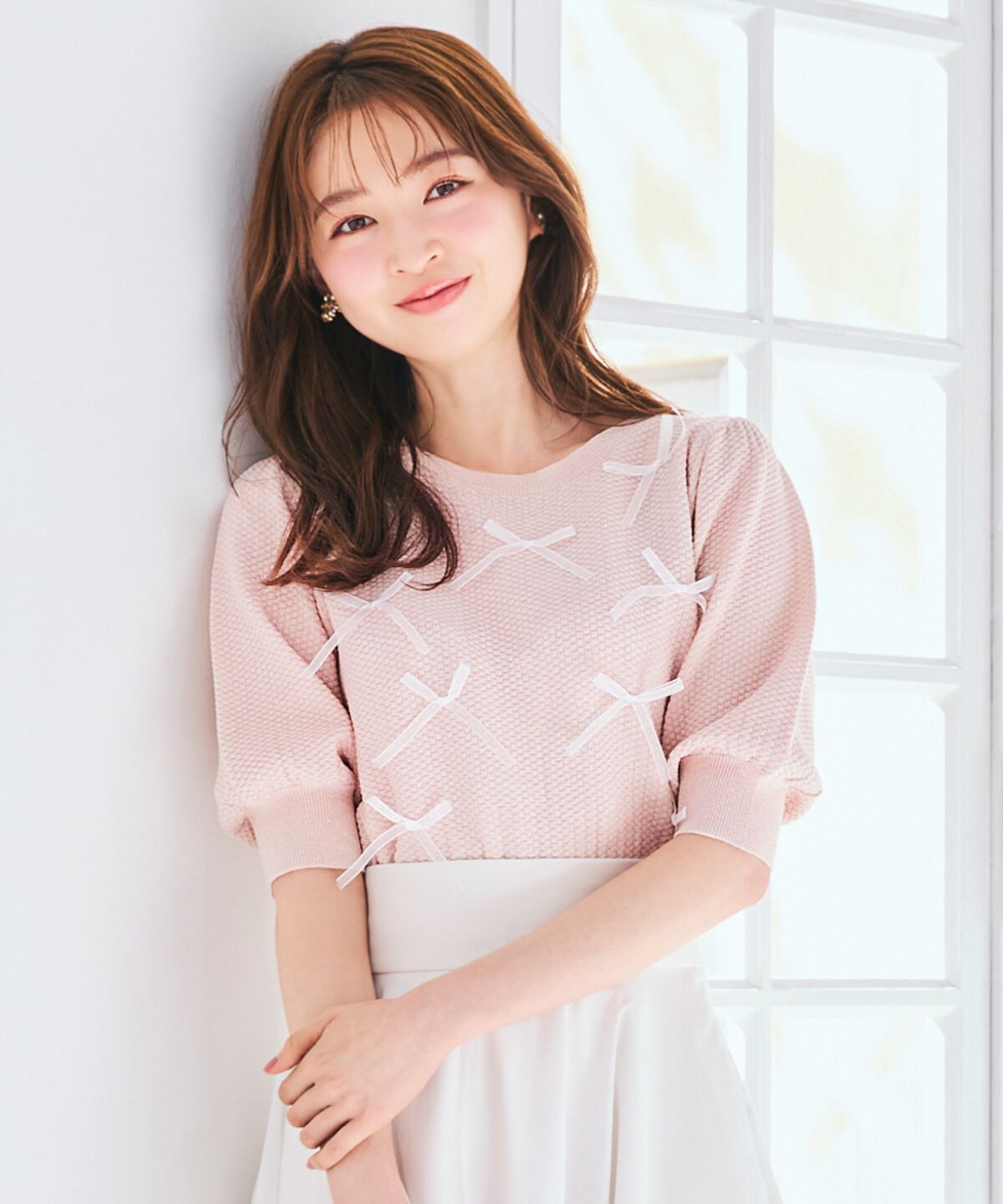 WILLSELECTION「リボンラメニットプルオーバー」|ニット・セーター|