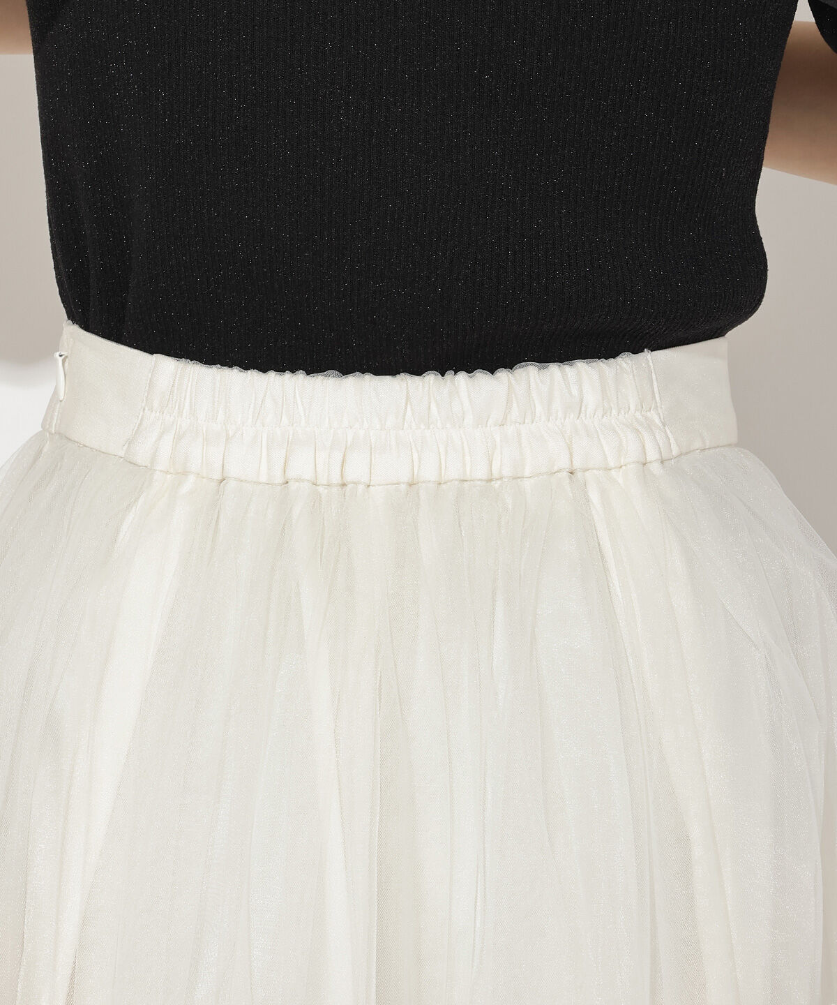 WILLSELECTION「リボンデザインチュールスカート」|フレア|
