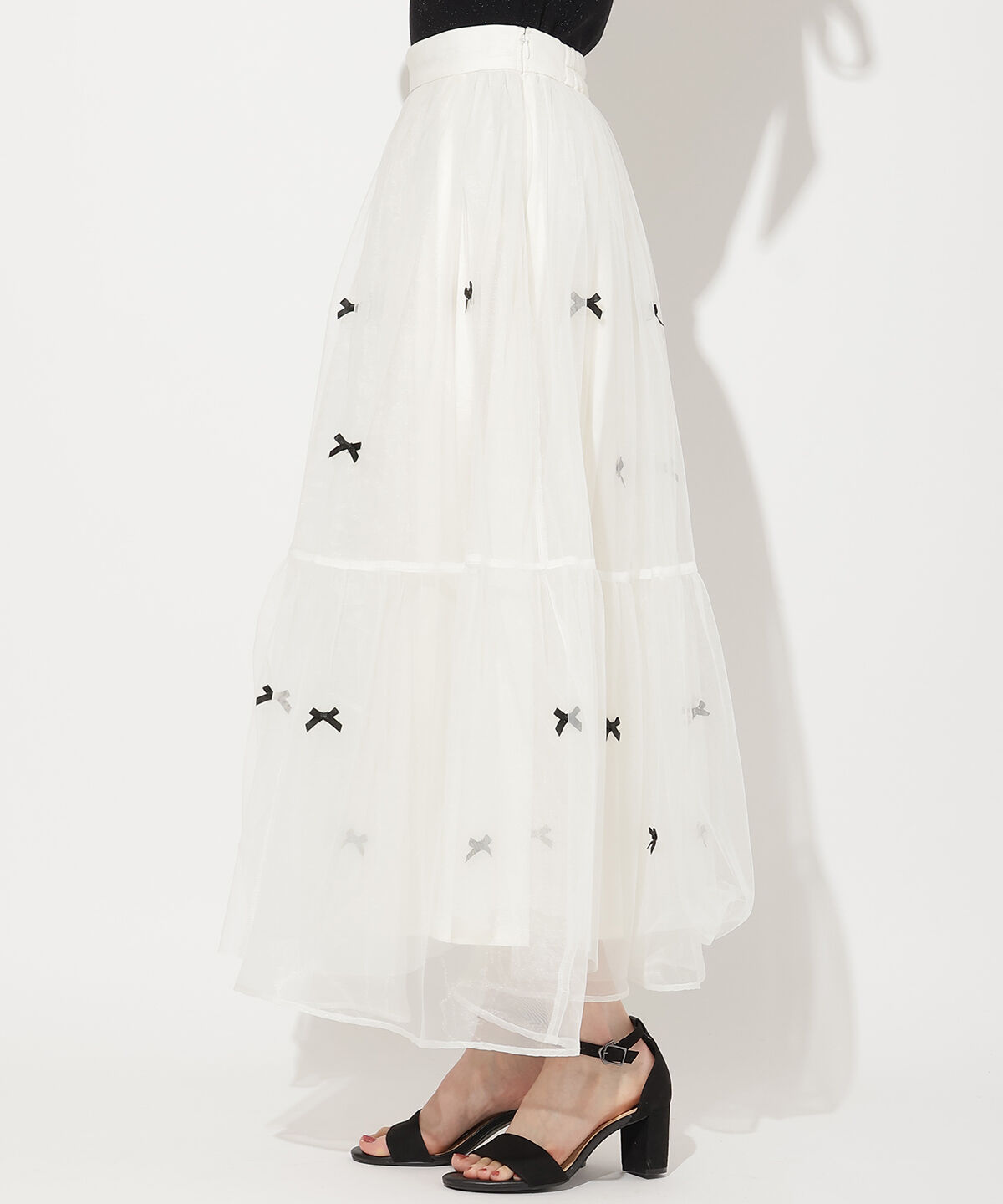 WILLSELECTION「リボンデザインチュールスカート」|フレア|