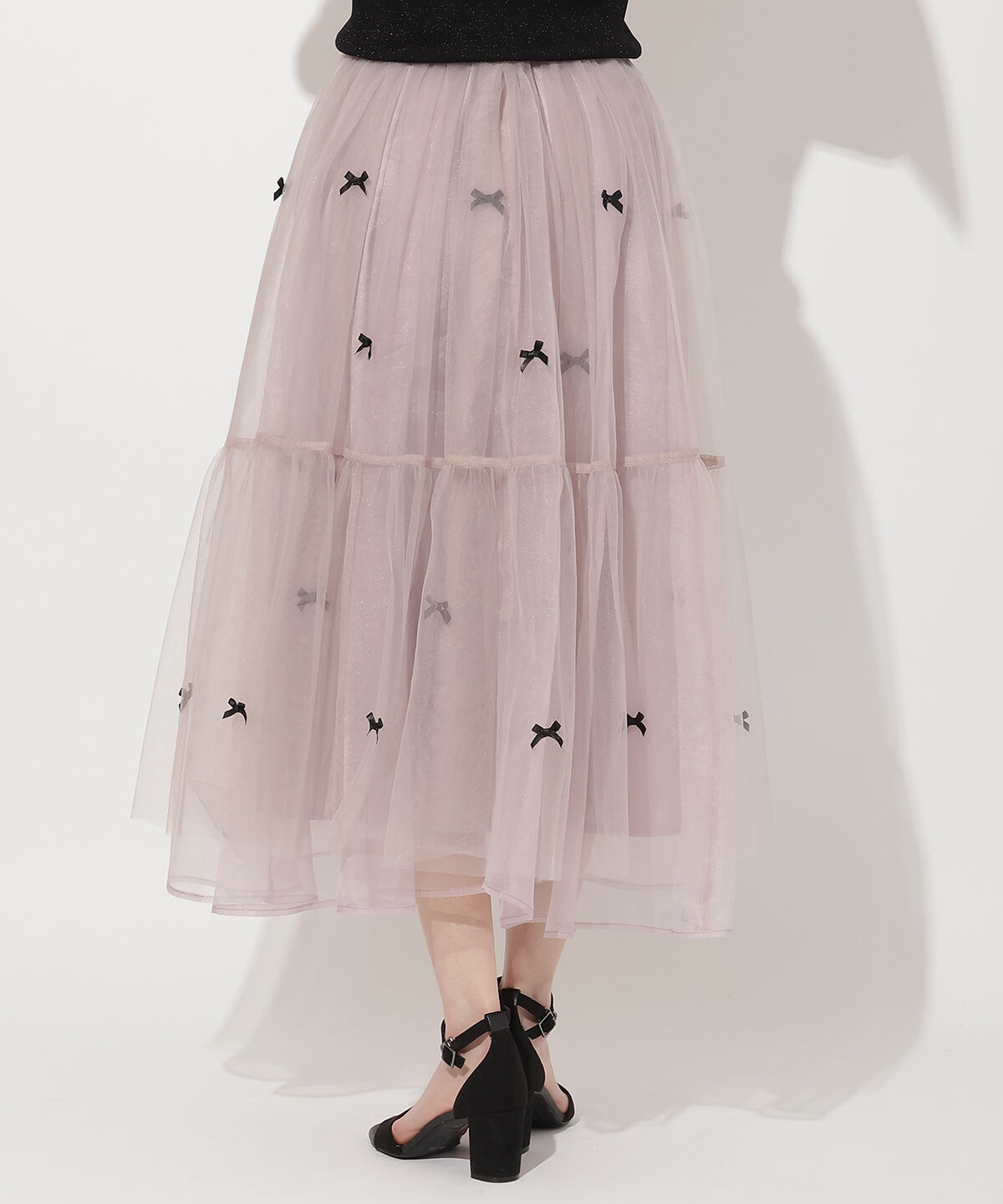 WILLSELECTION「リボンデザインチュールスカート」|フレア|