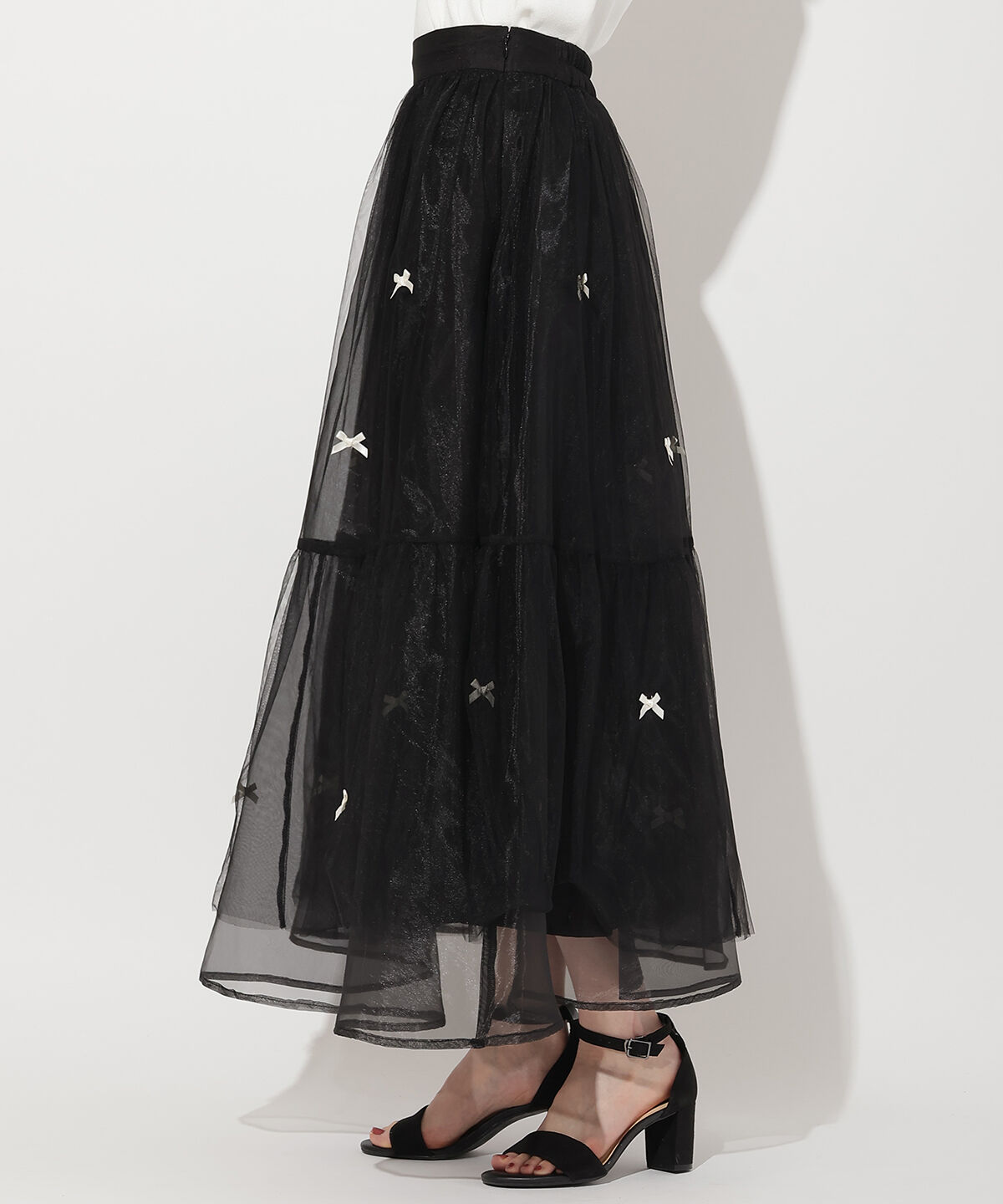 WILLSELECTION「リボンデザインチュールスカート」|フレア|