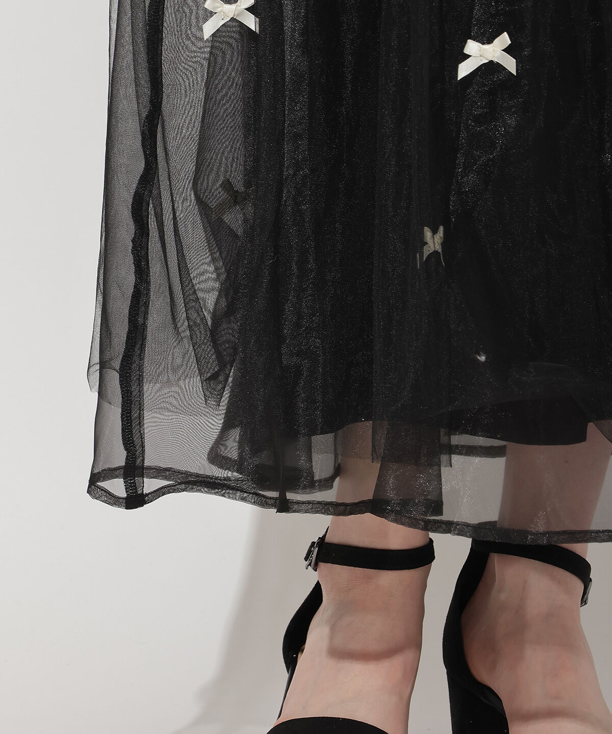 WILLSELECTION「リボンデザインチュールスカート」|フレア|