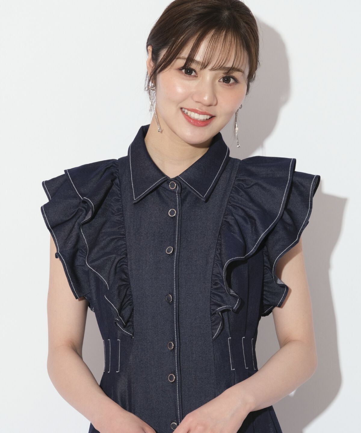 WILLSELECTION「リボンタイタックウエストシャツワンピース」|ワンピース|