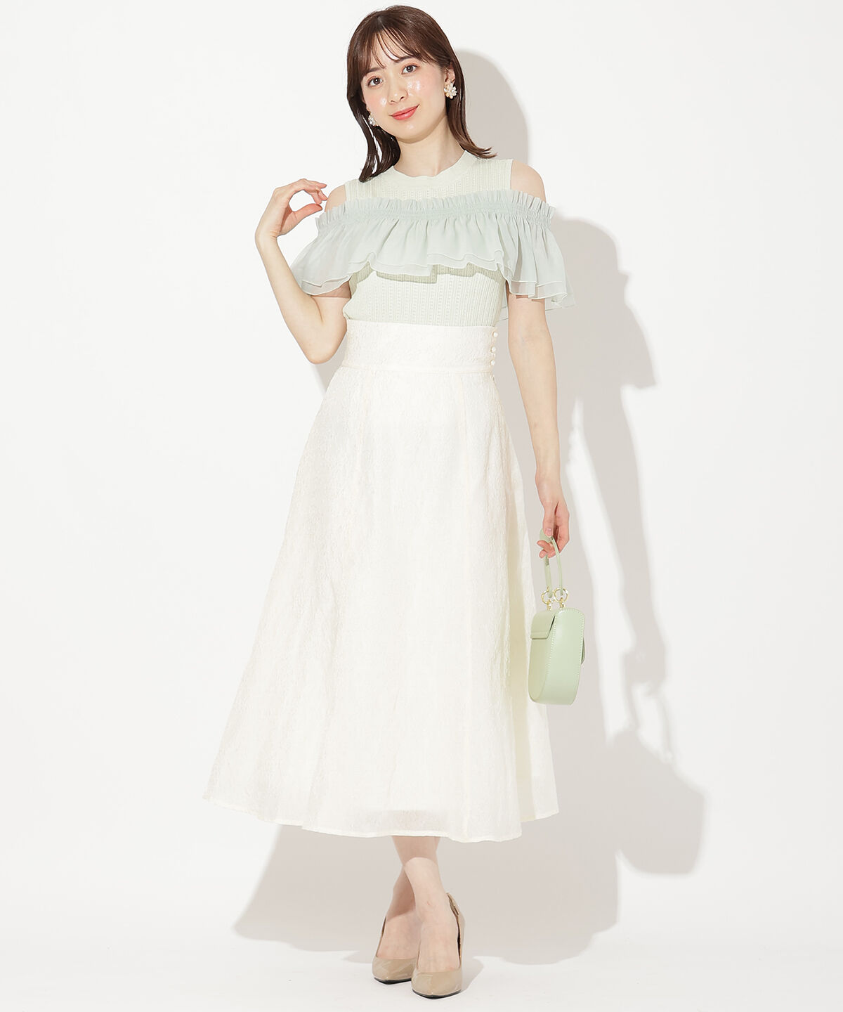 WILLSELECTION「レイヤード風オフショルプルオーバー」|ニット・セーター|