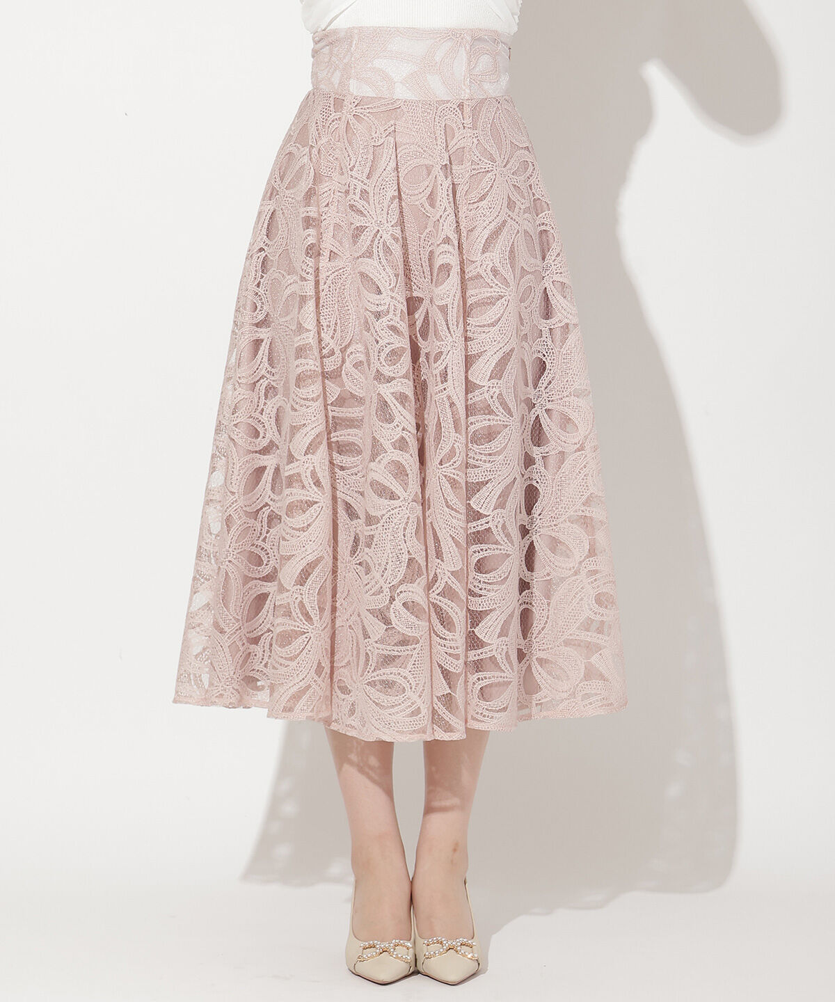 WILLSELECTION「リボンレーススカート」|フレア|