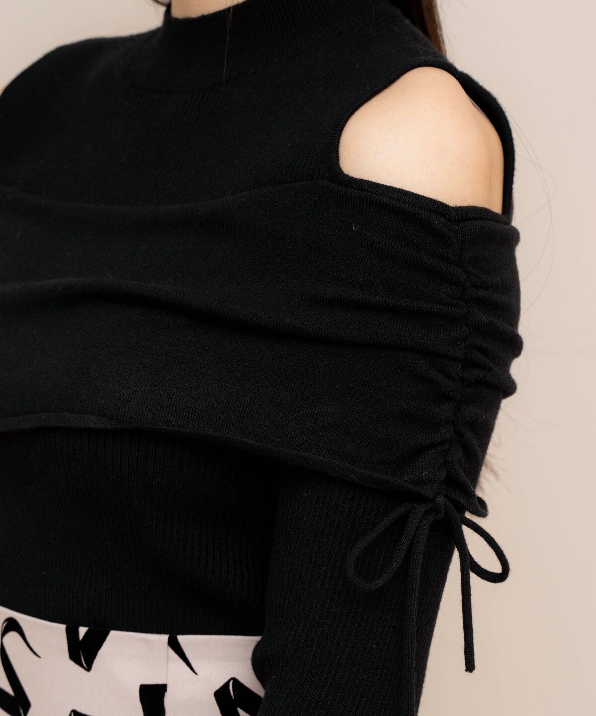 WILLSELECTION「ギャザーリボンオフショルニット」|ニット・セーター|