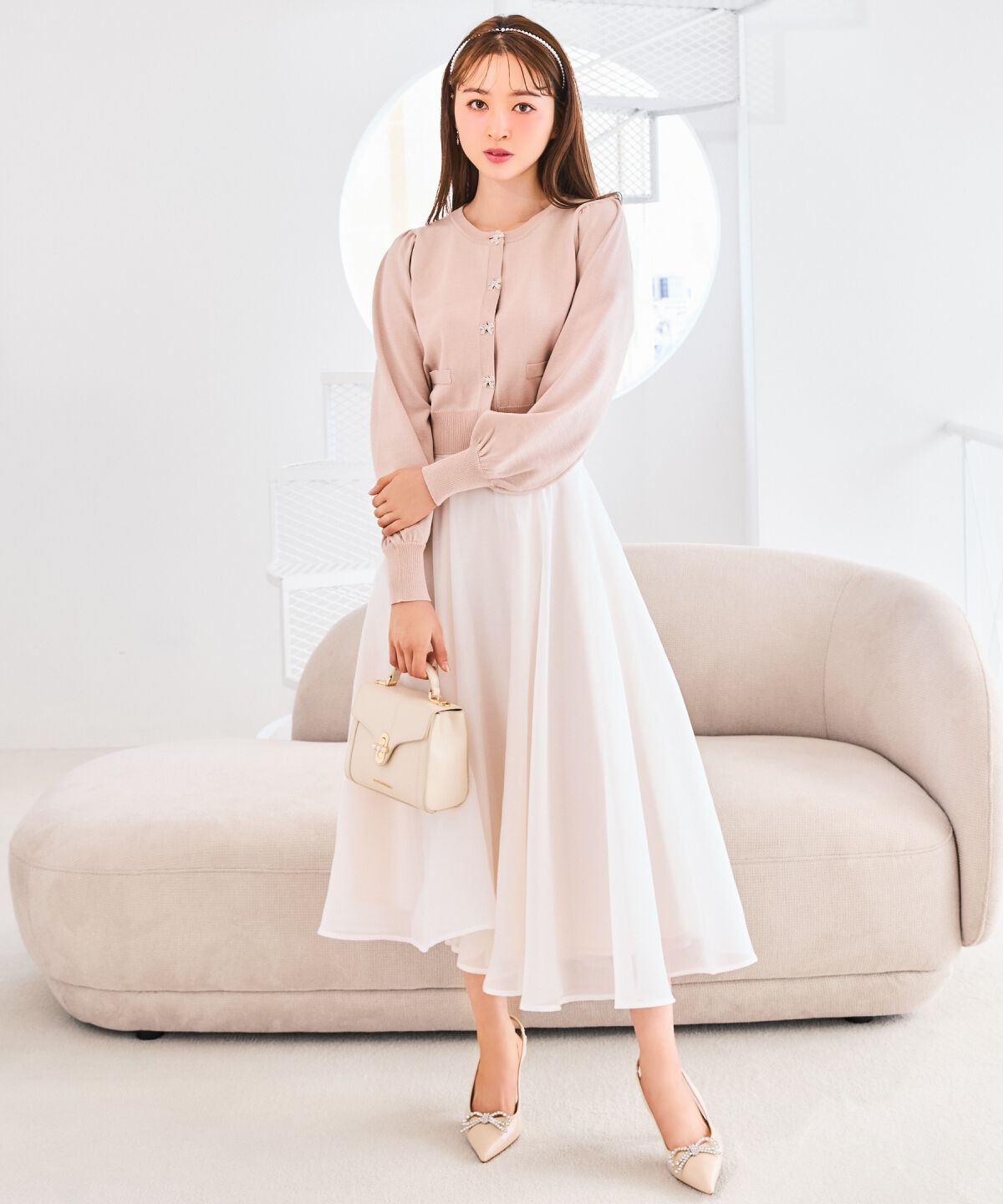 WILLSELECTION「ビジューリボンカーディガン」|カーディガン|