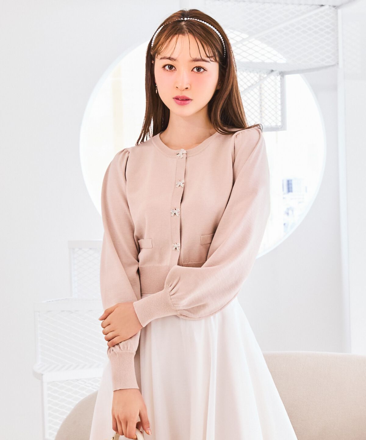 WILLSELECTION「ビジューリボンカーディガン」|カーディガン|