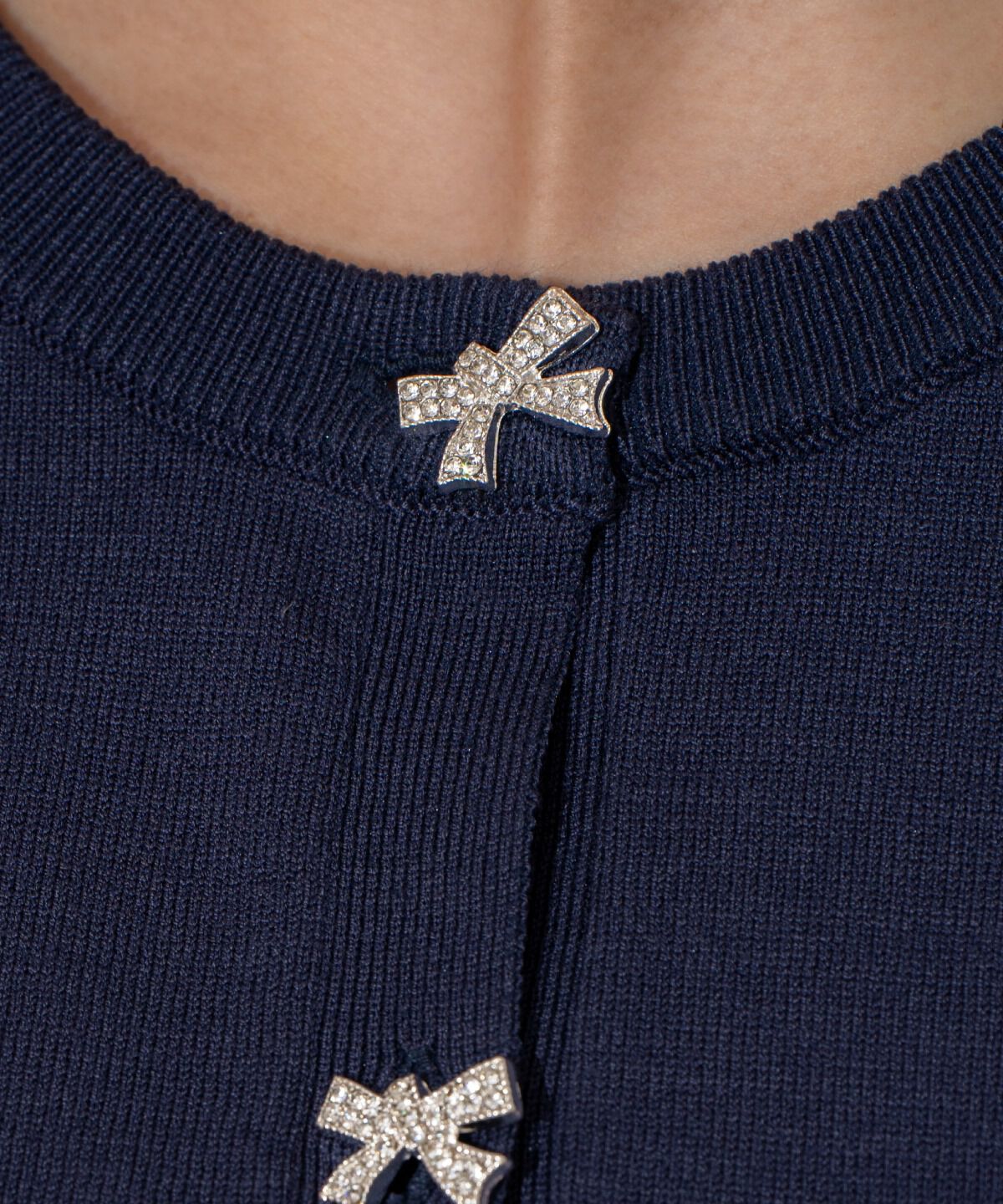 WILLSELECTION「ビジューリボンカーディガン」|カーディガン|