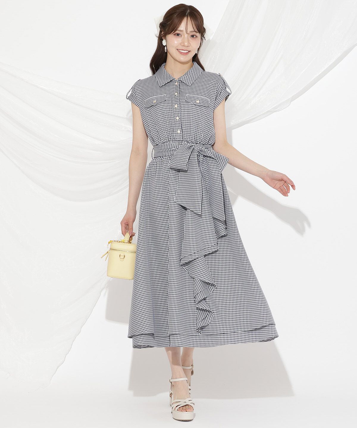 WILLSELECTION「ラッフルシャツワンピース」|ワンピース|