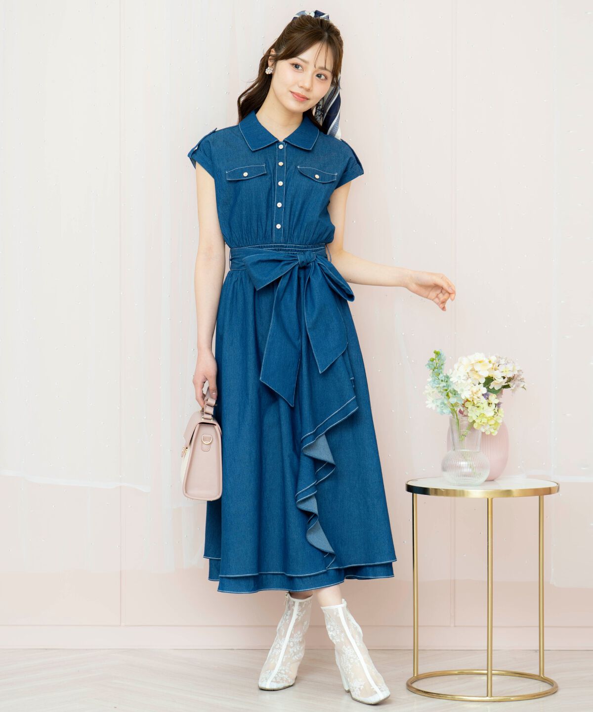 WILLSELECTION「ラッフルシャツワンピース」|ワンピース|