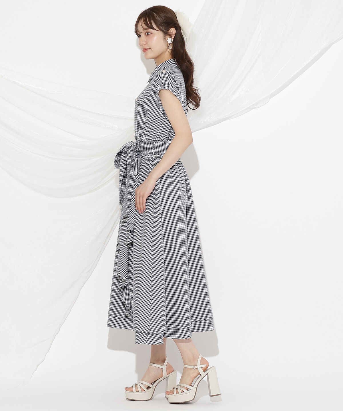 WILLSELECTION「ラッフルシャツワンピース」|ワンピース|