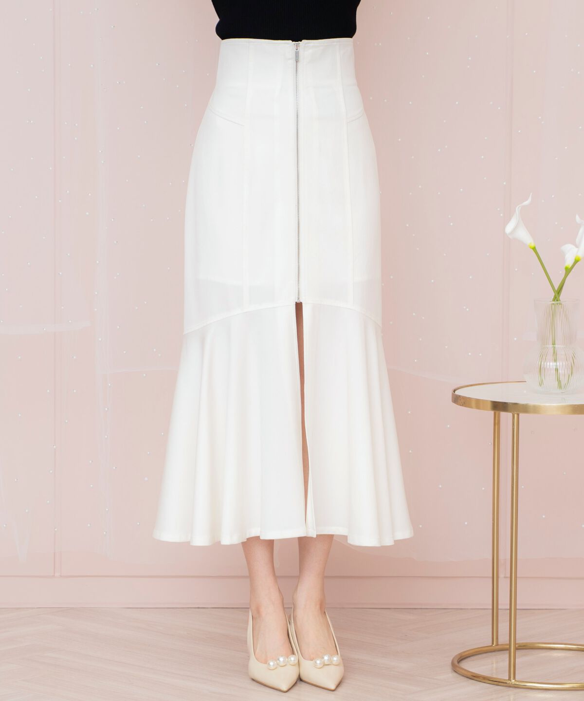 WILLSELECTION「ZIPデザインスリットマーメイドスカート」|フレア|