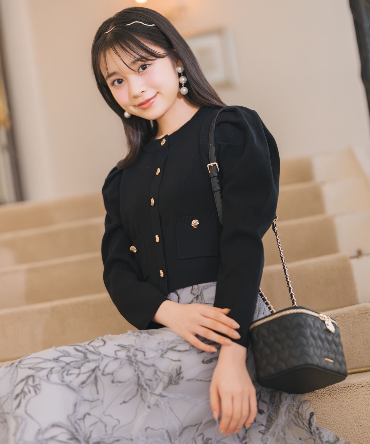 WILLSELECTION「タックスリーブニットカーディガン」|カーディガン|